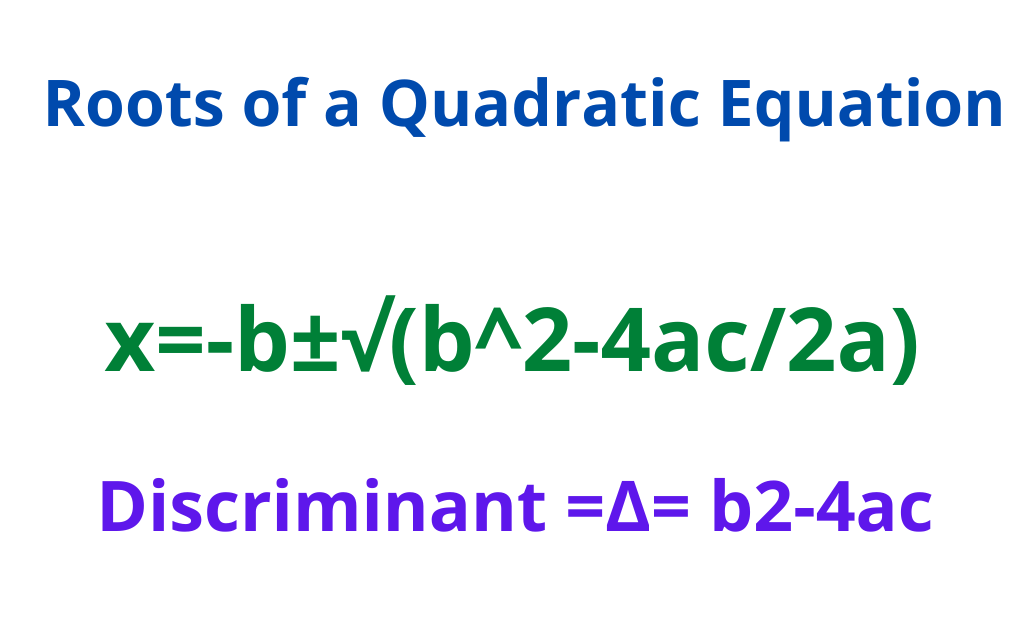 Roots of a Quadratic Equation | Discriminate of Quadratic Equation
