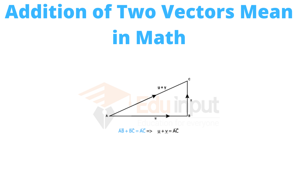 Addition of Two Vectors Mean in Math
