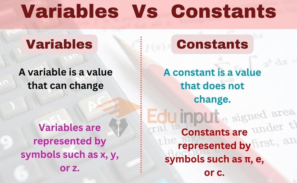 Difference between Variables and Constants