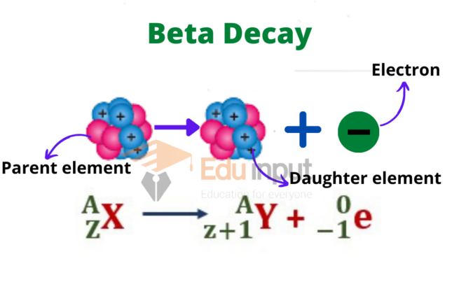 image showing the beta decay