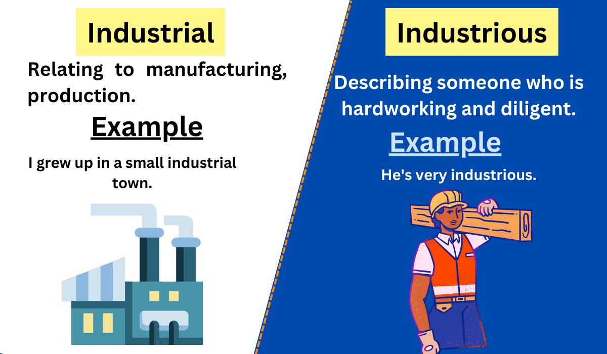 Industrial vs. Industrious-Difference between and example