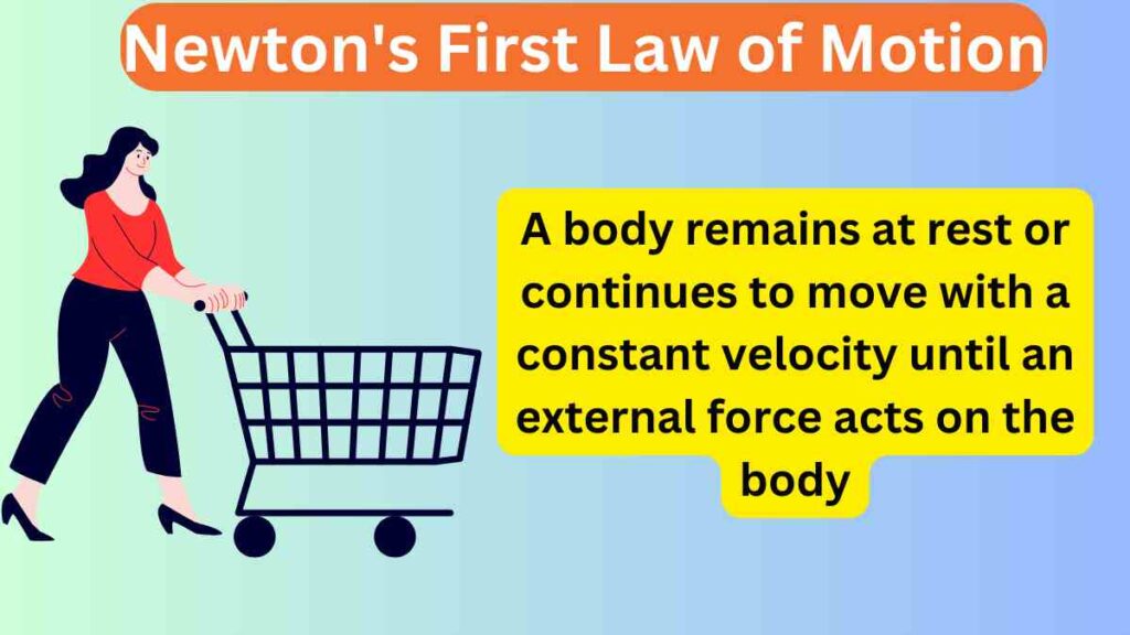 image showing the newton's first law of motion