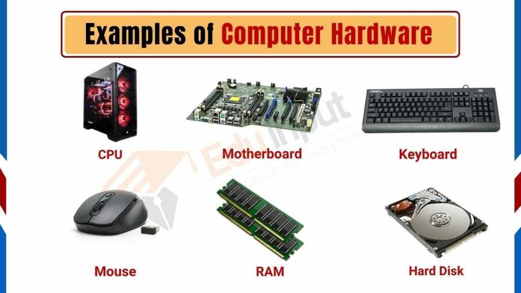 Image showing Examples of computer hardware