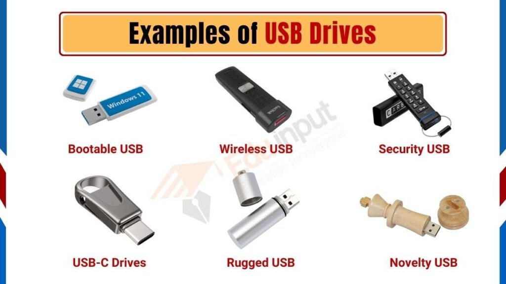 Image showing examples of USB drives
