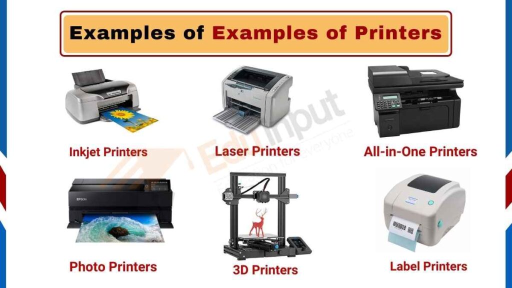 Image showing Examples of Printers