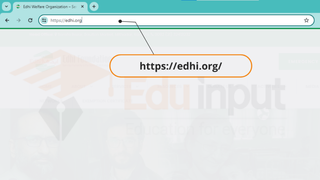 image showing URL with .org Top-Level Domain: as an example of url