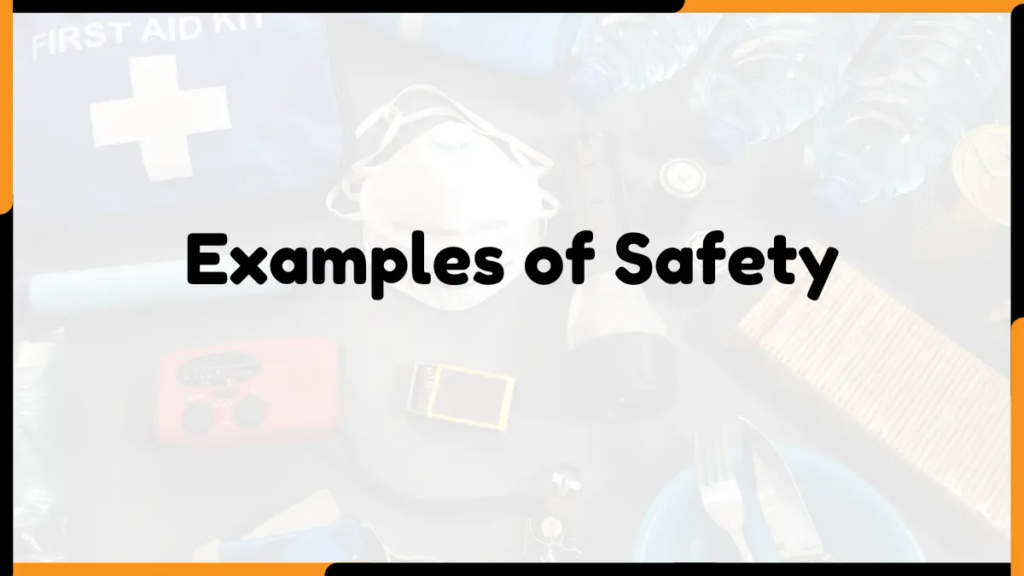 Image showing Examples of Safety