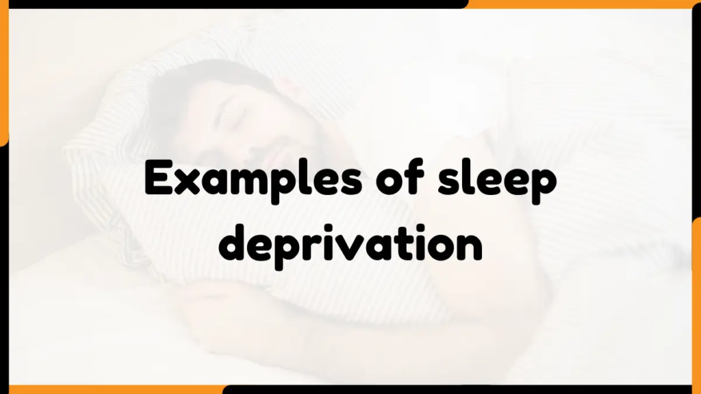 Image showing Examples of sleep deprivation